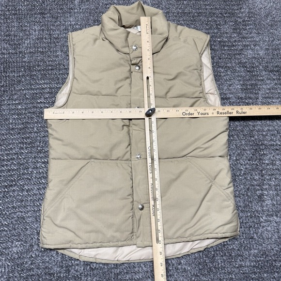 VINTAGE REI Coop Men Jacket Medium Beige Puffer Vest Goose Down 60s 70s USA READ - Picture 8 of 8